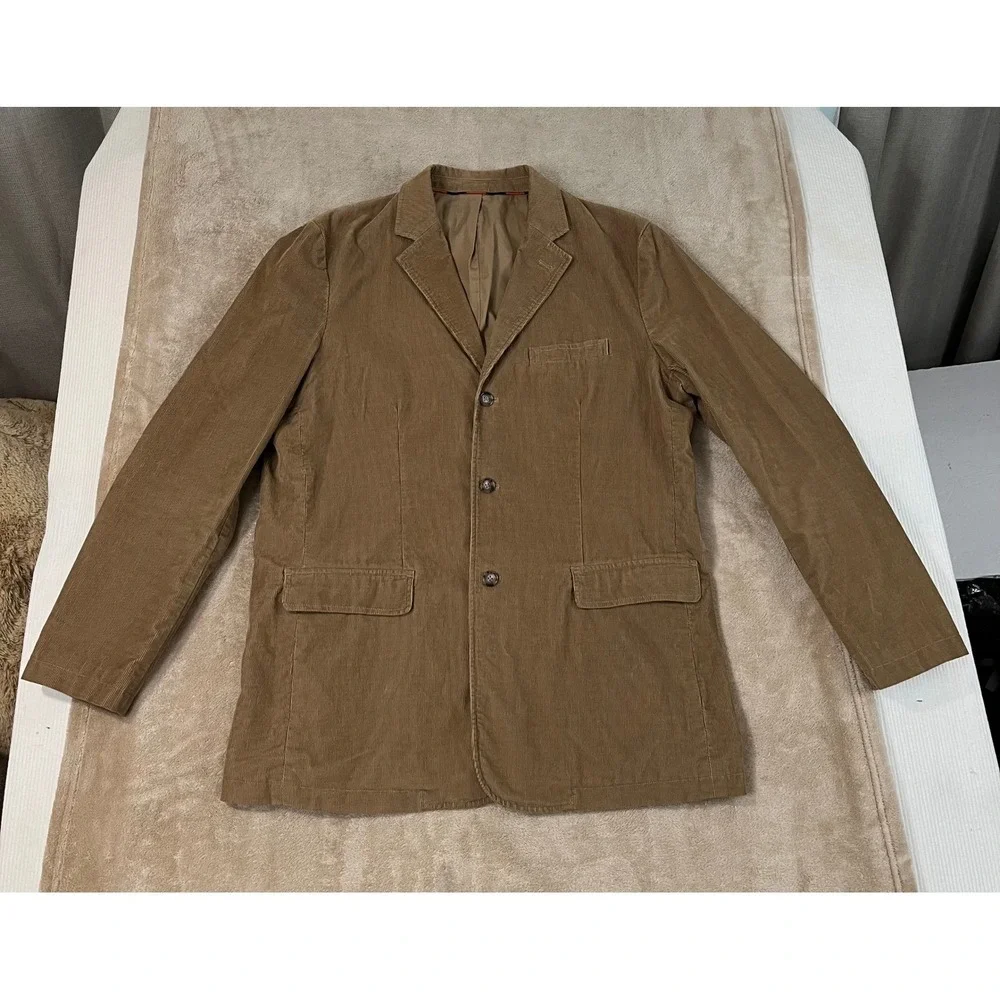 J.Crew Corduroy Blazer Men's size XL Brown 3 Button Sport Coat 71167 FA 05